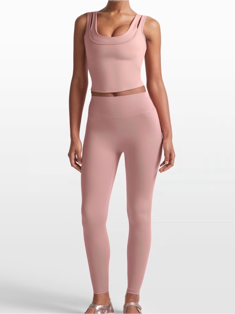 SKIMS Seamless High-Waist Leggings — Himalayan Pink